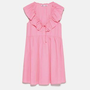 Zara cotton pink dress